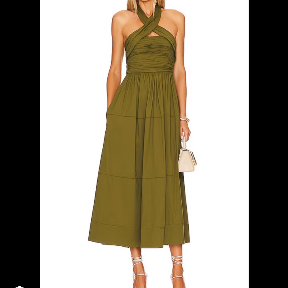 Cinq à Sept Olive Midi Dress